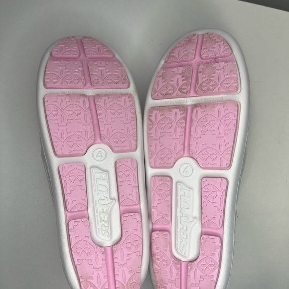 Floafers White and Lilac Pink Shoes Unisex Girls Size 4 - Picture 7 of 8
